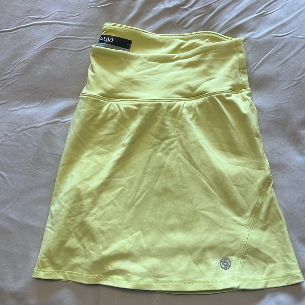 Kona tennis/active wear skirt, size large, yellow